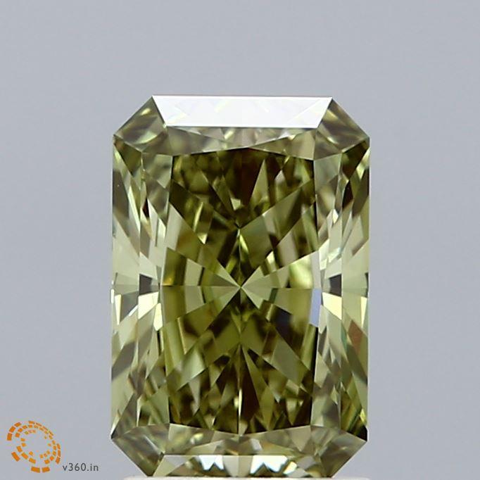 1.63 Ct. Fancy Intense  Green Radiant Lab Grown Diamond