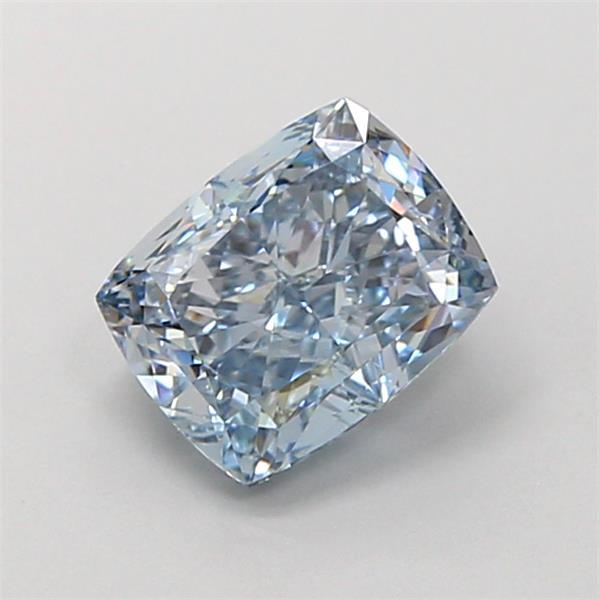1.33 Ct. Fancy Vivid  Blue Cushion Lab Grown Diamond
