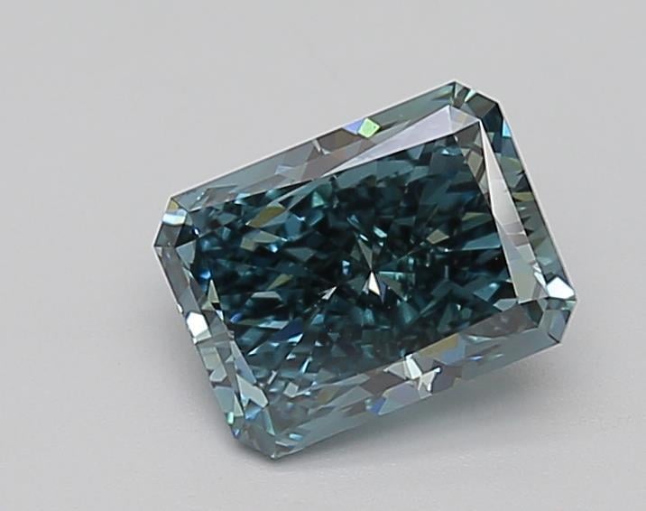 2.11 Ct. Fancy Vivid Greenish Blue Radiant Lab Grown Diamond