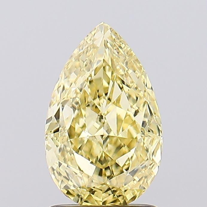 1.53 Ct. Fancy Vivid Yellow Pear Lab Grown Diamond