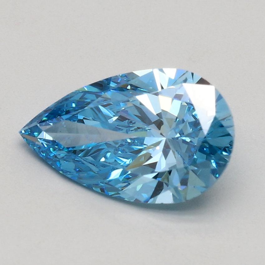 1.00 Ct. Fancy Vivid Blue Pear Lab Grown Diamond