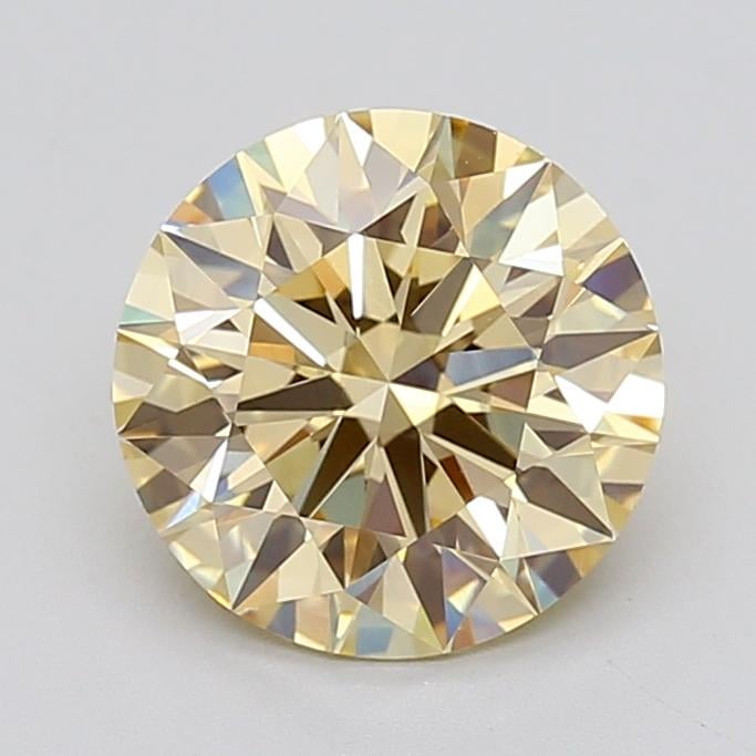 3.07 Ct. Fancy Light  Yellow Round Lab Grown Diamond