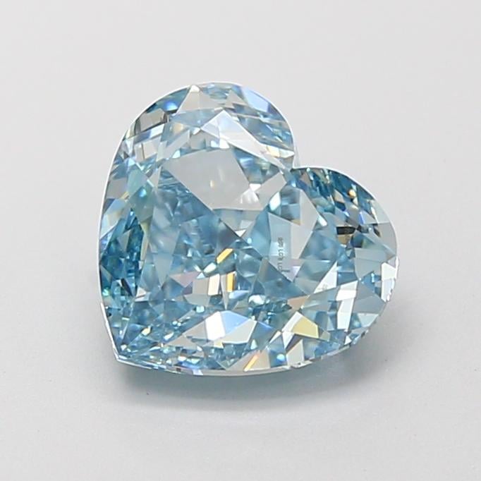 2.04 Ct. Fancy Vivid Blue Heart Lab Grown Diamond