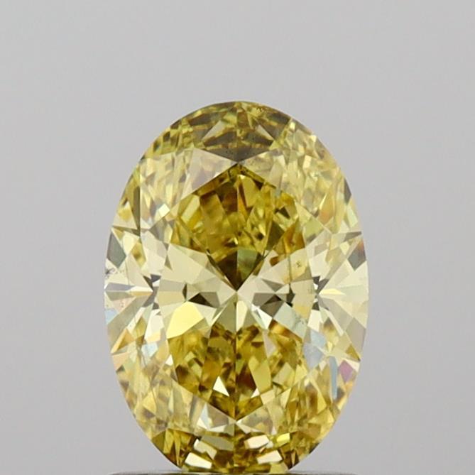 1.04 Ct. Fancy Intense Yellow Oval Lab Grown Diamond
