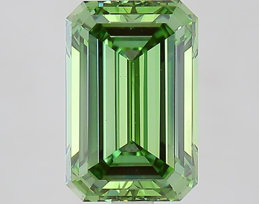 3.01 Ct. Fancy Vivid Green Emerald Lab Grown Diamond