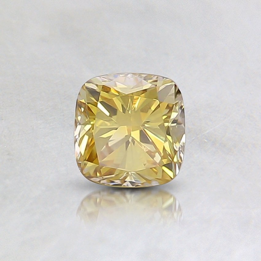 0.31 Ct. Fancy Intense Yellow Cushion Lab Grown Diamond