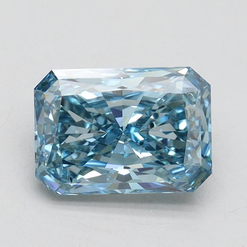 1.61 Ct. Fancy Vivid Blue Radiant Lab Grown Diamond
