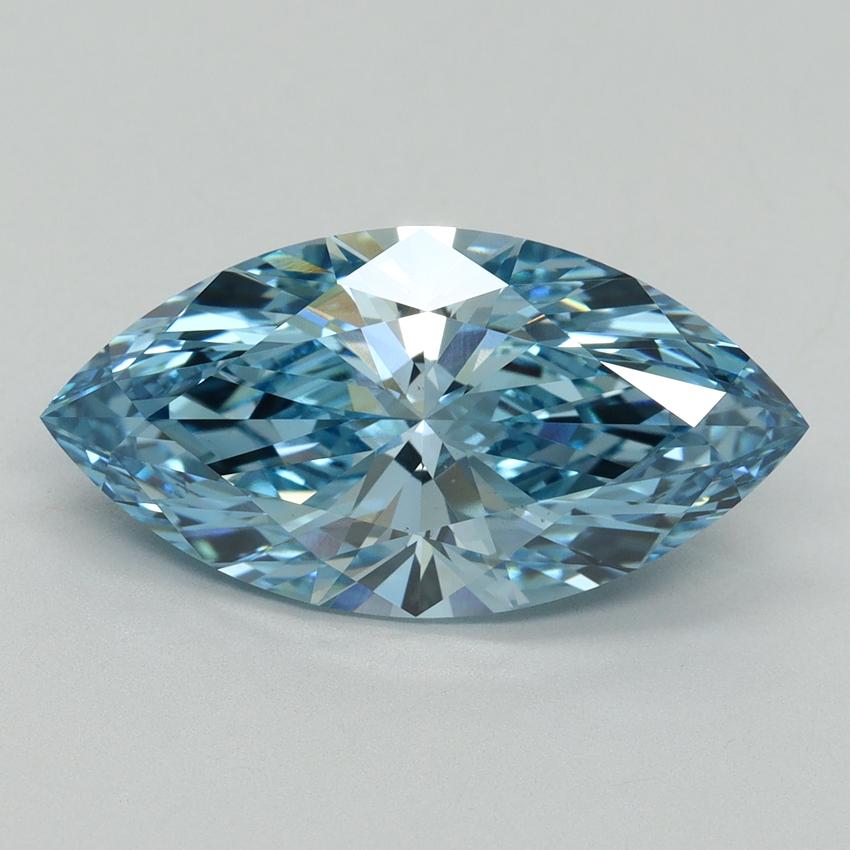 5.02 Ct. Fancy Vivid Blue Marquise Lab Grown Diamond