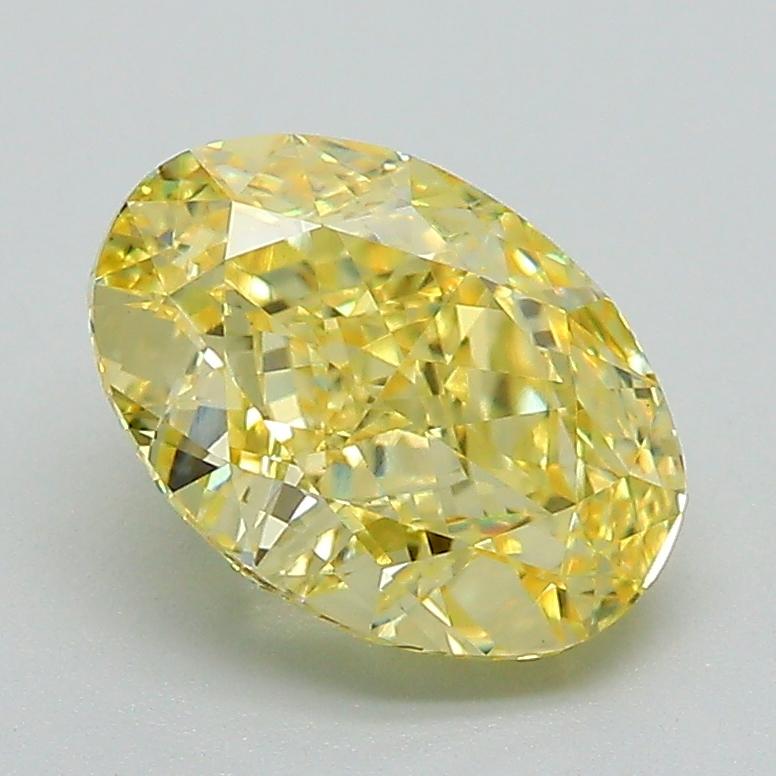 2.03 Ct. Fancy Intense Yellow Oval Lab Grown Diamond
