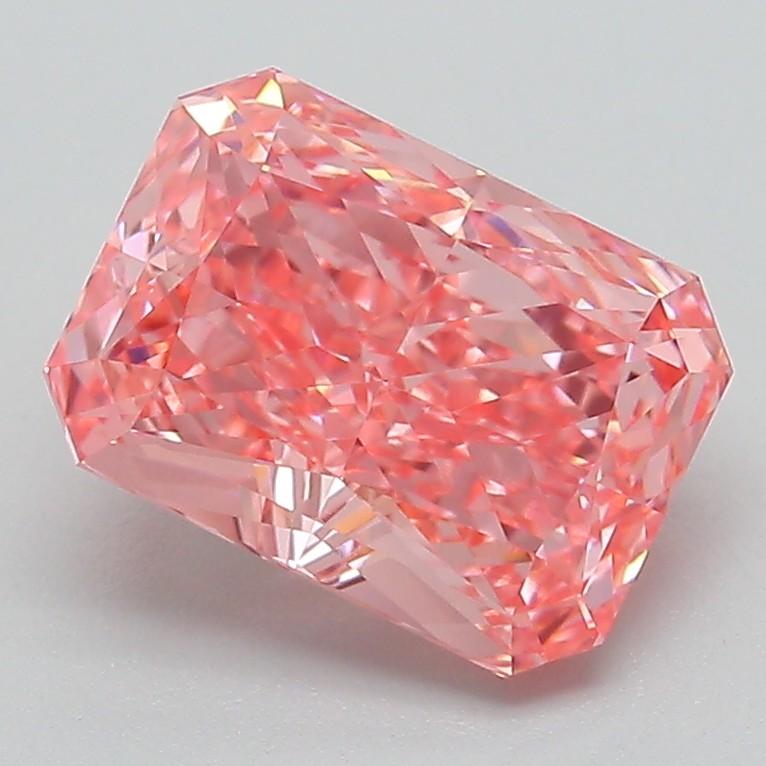 2.28 Ct. Fancy Vivid Pink Radiant Lab Grown Diamond