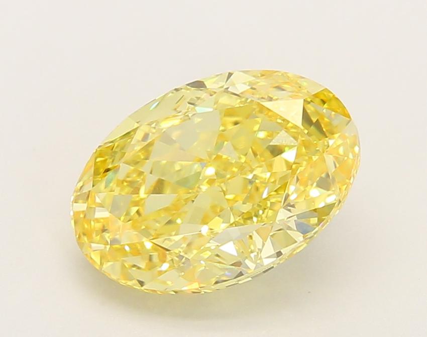 3.25 Ct. Fancy Vivid Yellow Oval Lab Grown Diamond