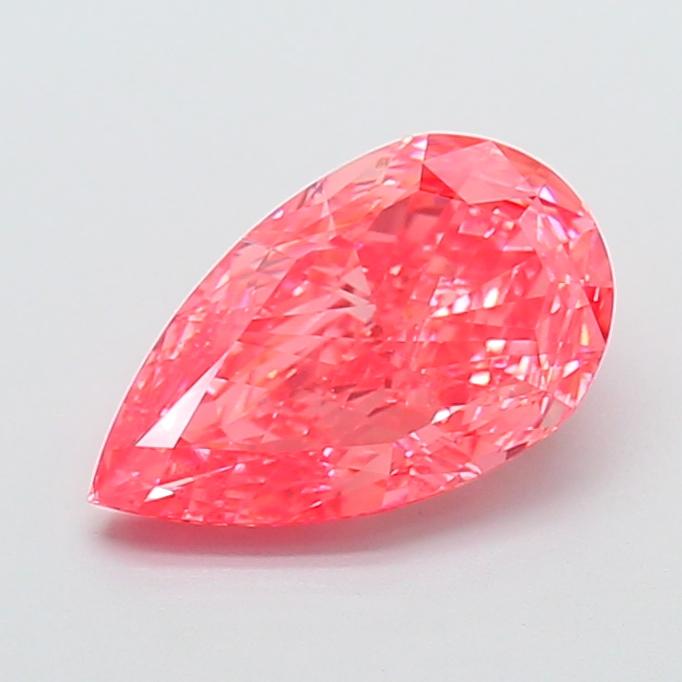 3.10 Ct. Fancy Vivid Pink Pear Lab Grown Diamond