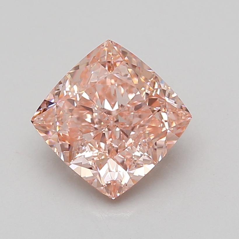 3.05 Ct. Fancy Vivid Pink Cushion Lab Grown Diamond