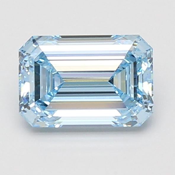 1.53 Ct. Fancy Vivid Blue Emerald Lab Grown Diamond