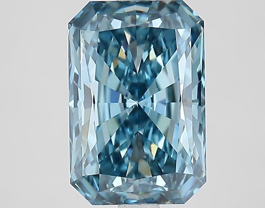 3.07 Ct. Fancy Vivid Blue Radiant Lab Grown Diamond