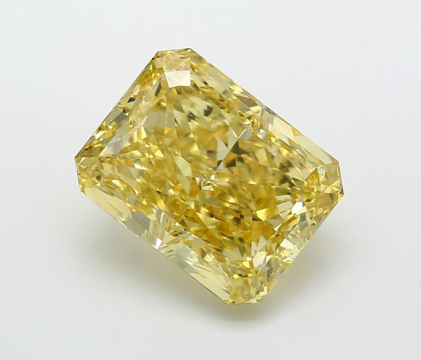 10.18 Ct. Fancy Vivid  Yellow Radiant Lab Grown Diamond