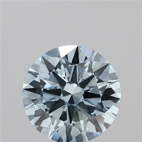 3.00 Ct. Fancy Vivid Blue Round Lab Grown Diamond