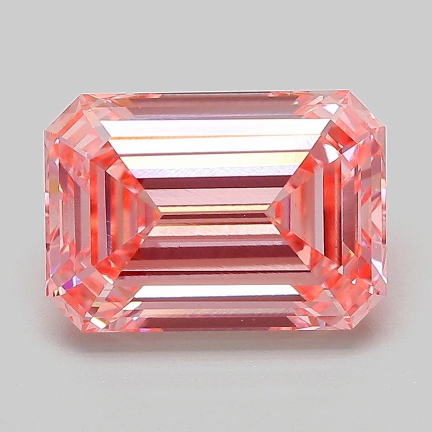 3.85 Ct. Fancy Vivid Pink Emerald Lab Grown Diamond