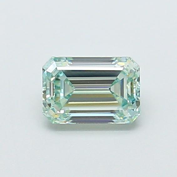 0.69 Ct. Fancy Intense  Green Emerald Lab Grown Diamond