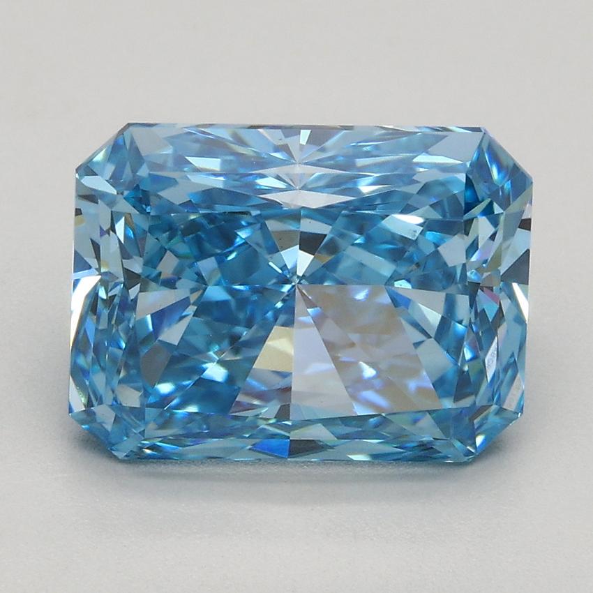 3.00 Ct. Fancy Vivid Blue Radiant Lab Grown Diamond