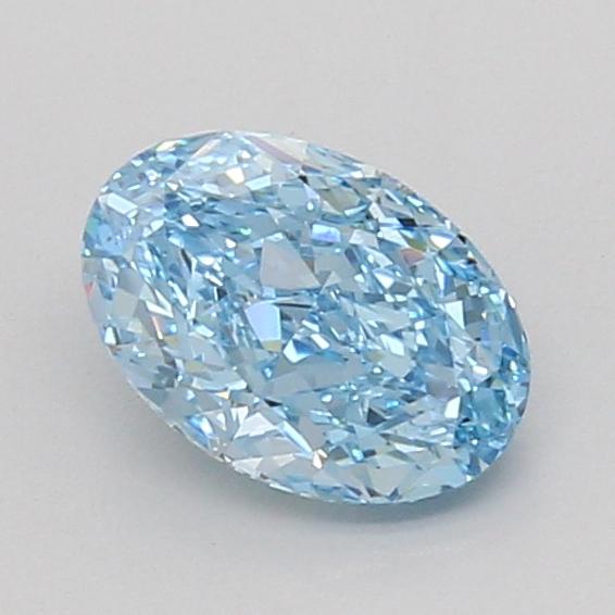 1.08 Ct. Fancy Vivid Blue Oval Lab Grown Diamond