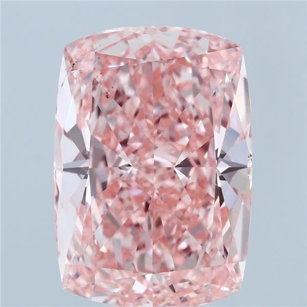 6.01 Ct. Fancy Vivid Pink Cushion Lab Grown Diamond