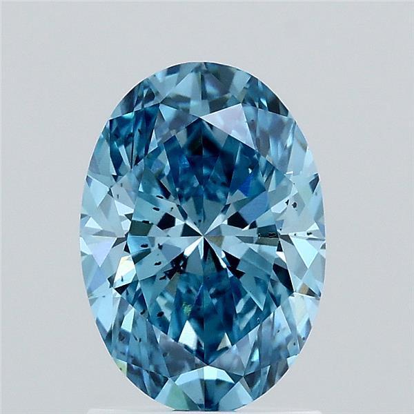 1.50 Ct. Fancy Vivid  Blue Oval Lab Grown Diamond