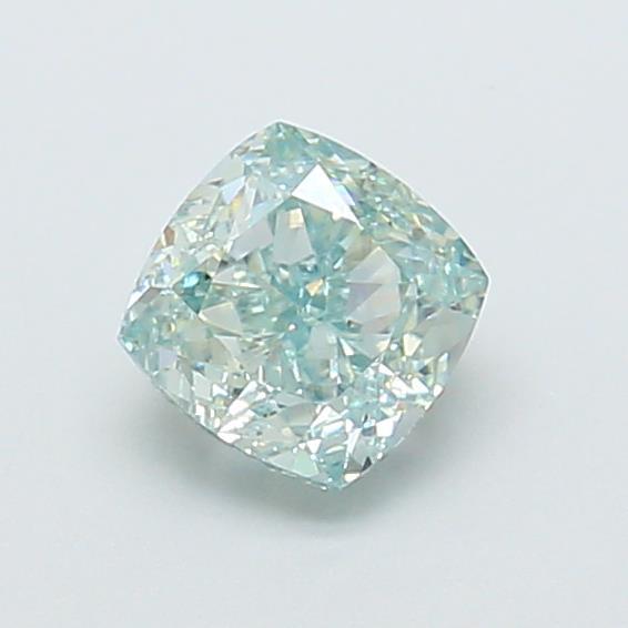 0.96 Ct. Fancy Intense  Green Cushion Lab Grown Diamond