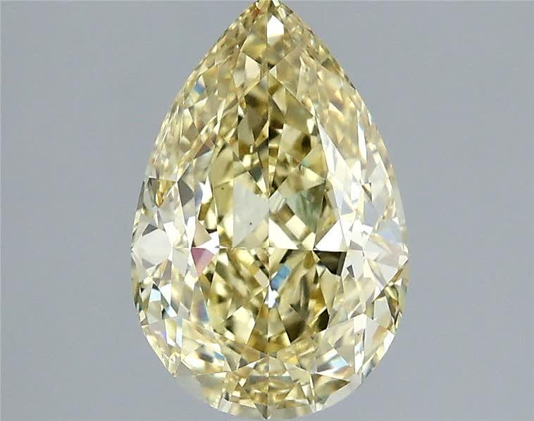 2.08 Ct. Fancy Intense  Yellow Pear Lab Grown Diamond