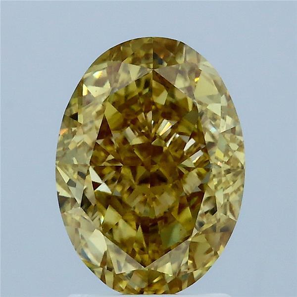 2.55 Ct. Fancy Vivid Yellow Oval Lab Grown Diamond