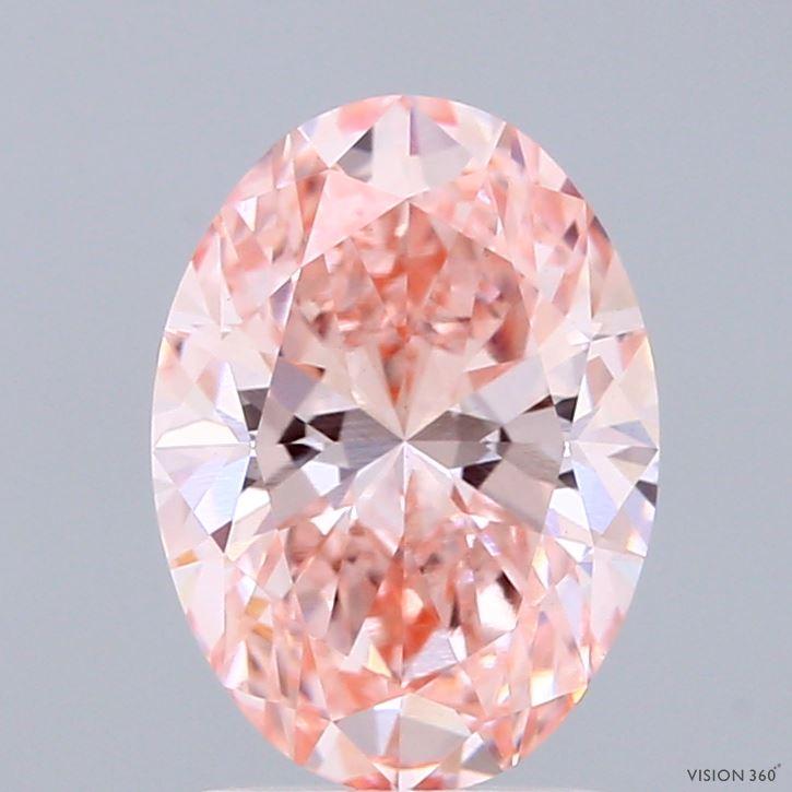 2.05 Ct. Fancy Vivid Pink Oval Lab Grown Diamond