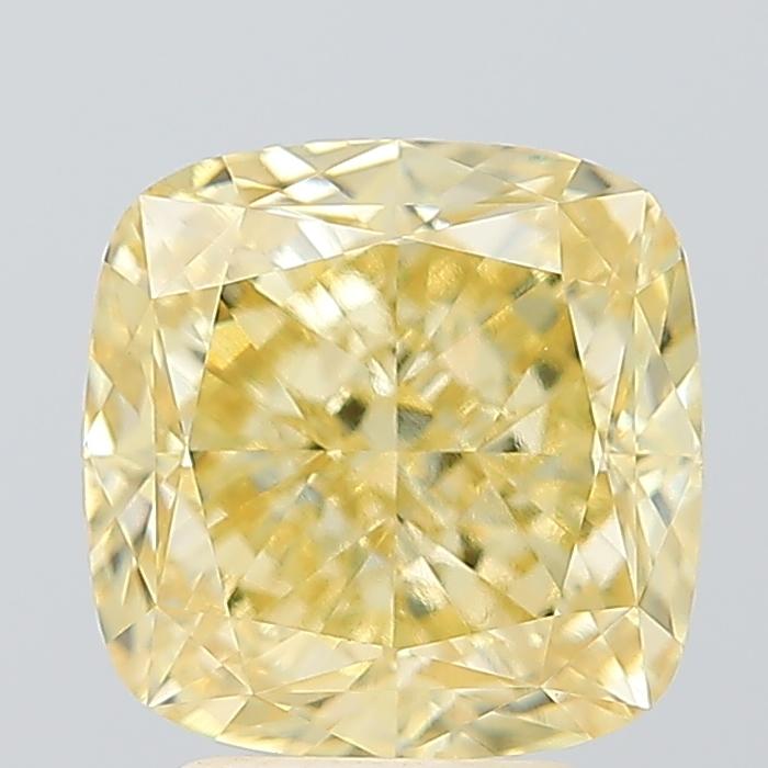 3.57 Ct. Fancy Intense Yellow Cushion Lab Grown Diamond