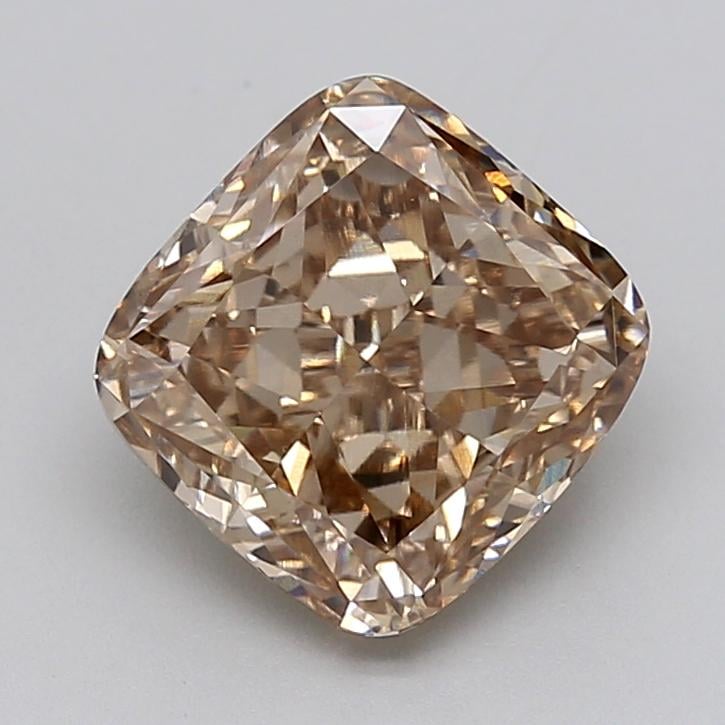 3.93 Ct. Light  Brown Cushion Lab Grown Diamond