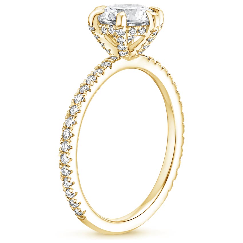 18K Yellow Gold Six Prong Luxe Viviana Diamond Ring (1/3 ct. tw.), large side view
