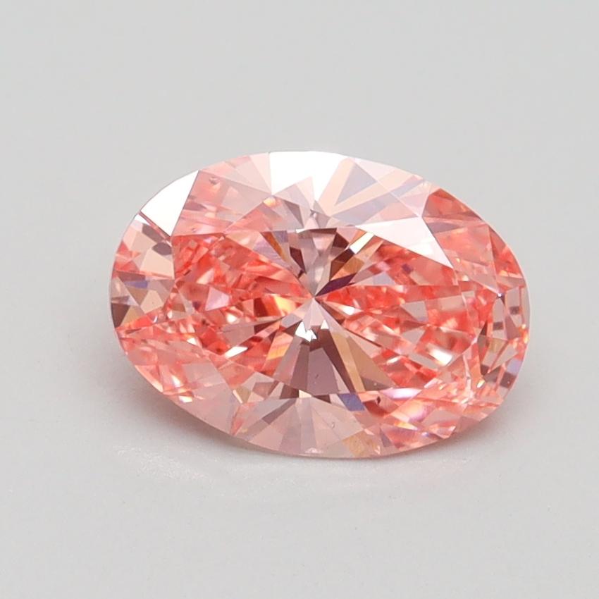 1.21 Ct. Fancy Intense Pink Oval Lab Grown Diamond