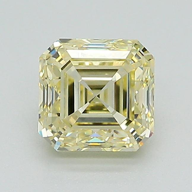 1.06 Ct. Fancy Light Yellow Asscher Lab Grown Diamond