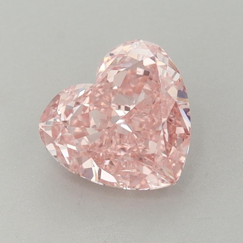 1.53 Ct. Fancy Vivid  Pink Heart Lab Grown Diamond