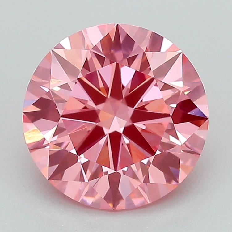 2.22 Ct. Fancy Vivid Pink Round Lab Grown Diamond