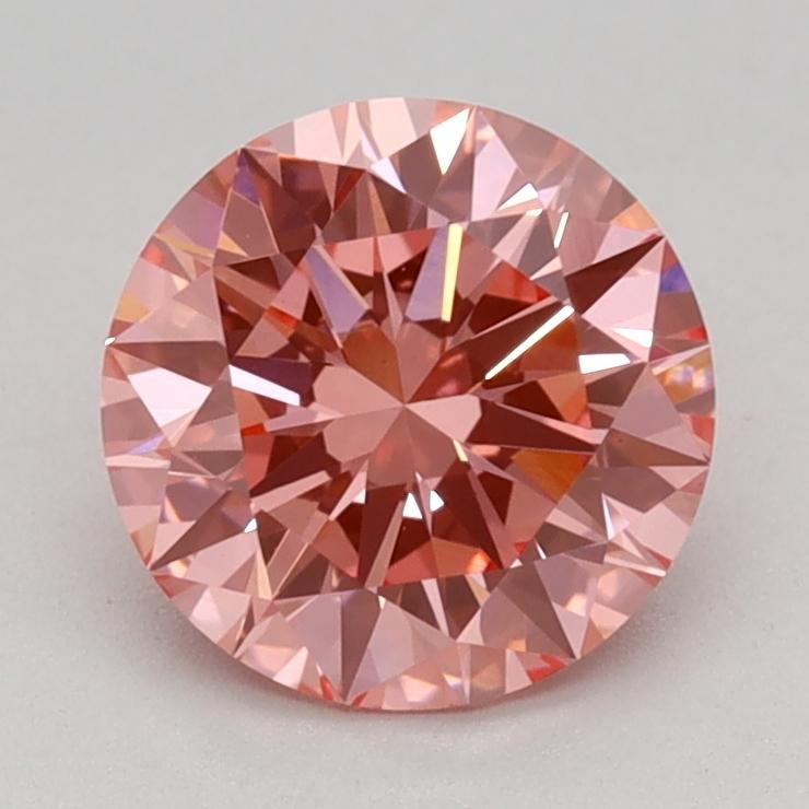 1.07 Ct. Fancy Vivid Pink Round Lab Grown Diamond