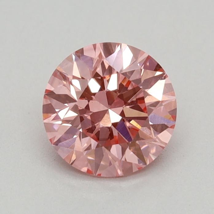 0.40 Ct. Fancy Vivid Pink Round Lab Grown Diamond