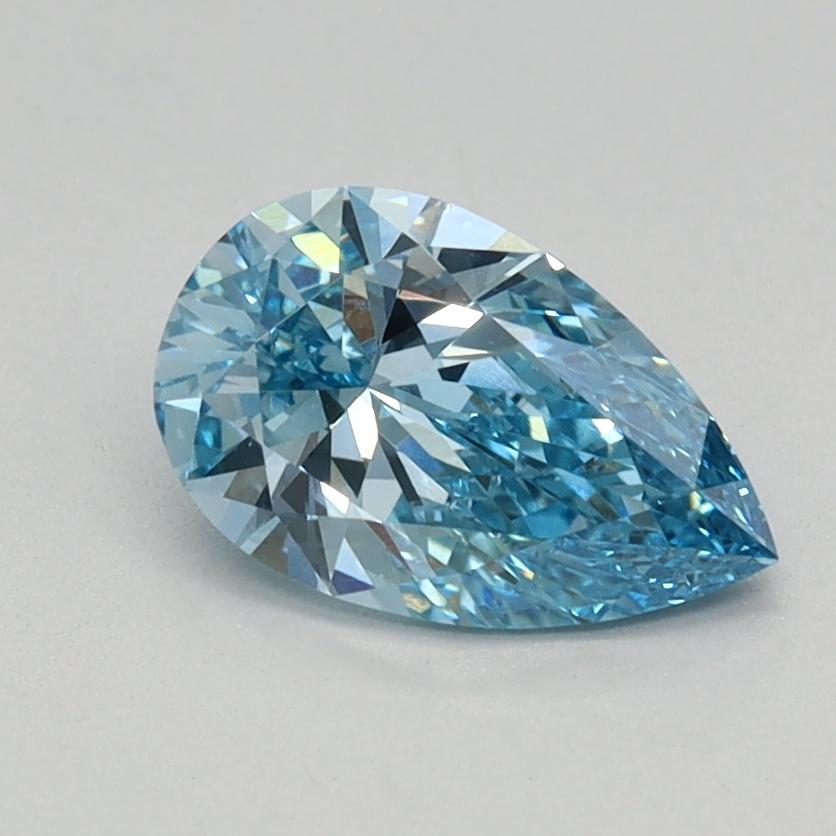 0.66 Ct. Fancy Vivid Blue Pear Lab Grown Diamond