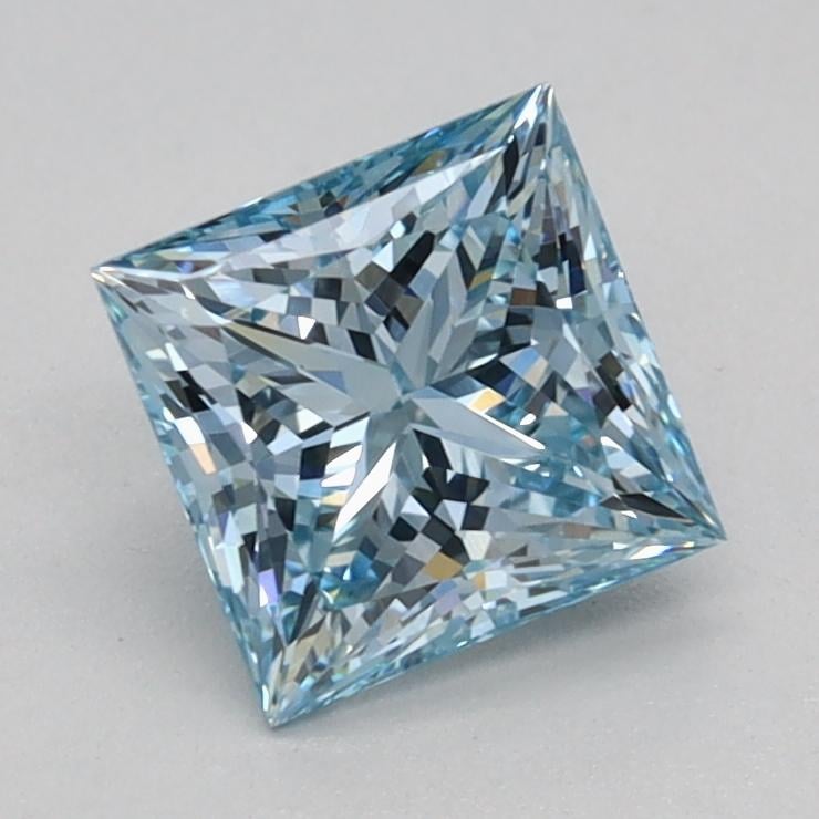 0.91 Ct. Fancy Intense Blue Princess Lab Grown Diamond