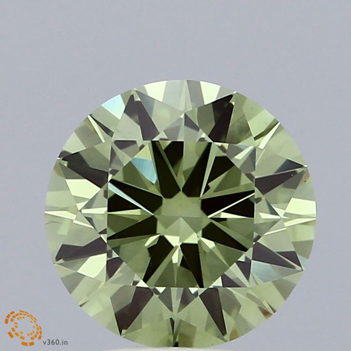 2.14 Ct. Fancy Vivid Green Round Lab Grown Diamond