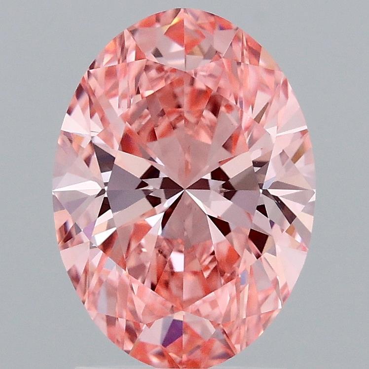 2.06 Ct. Fancy Vivid Pink Oval Lab Grown Diamond
