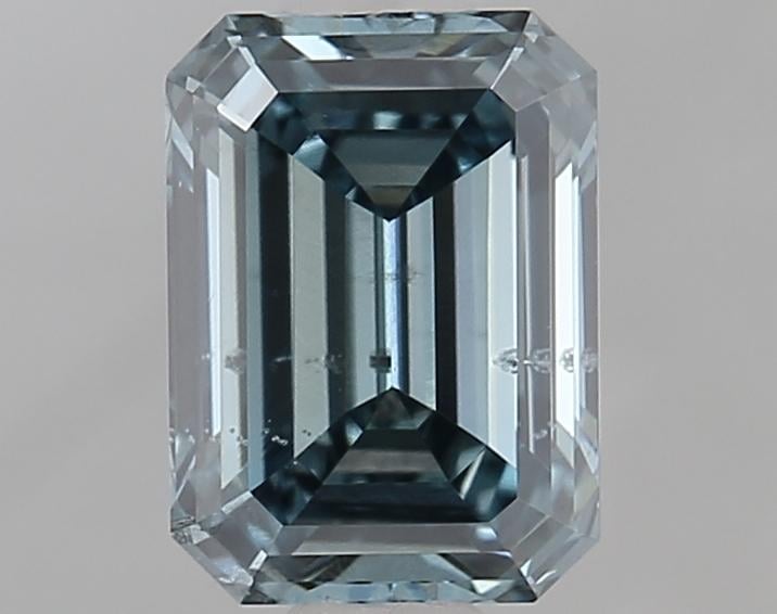 0.91 Ct. Fancy Intense Bluish Green Emerald Lab Grown Diamond