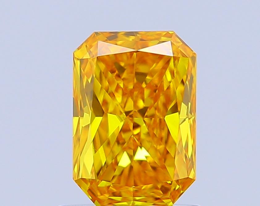 0.92 Ct. Fancy Vivid Yellow Radiant Lab Grown Diamond