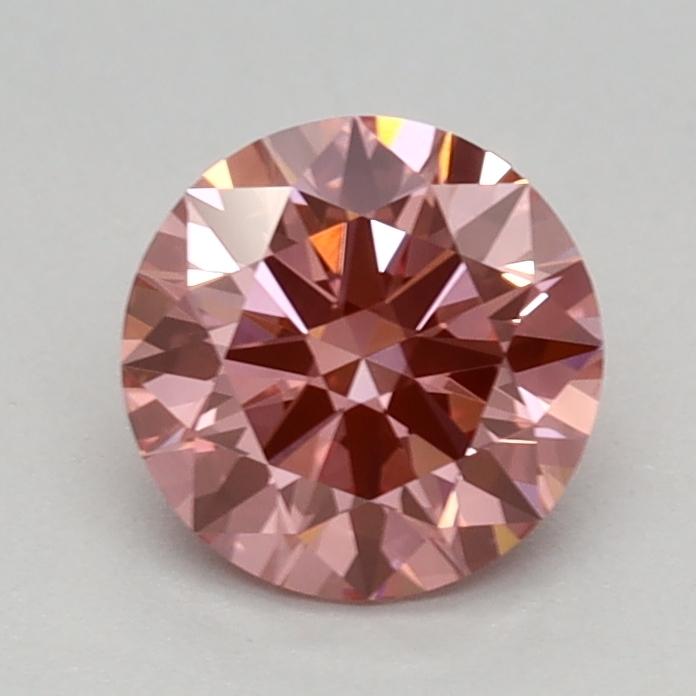0.68 Ct. Fancy Vivid Pink Round Lab Grown Diamond