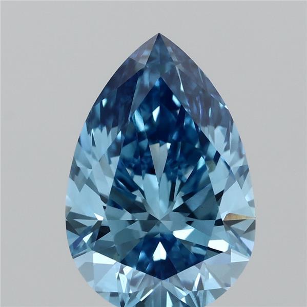 1.53 Ct. Fancy Vivid Blue Pear Lab Grown Diamond