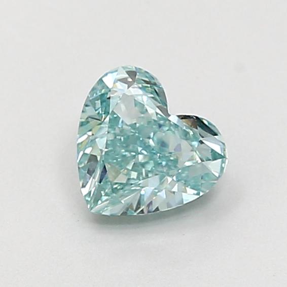 0.74 Ct. Fancy Intense  Green Heart Lab Grown Diamond