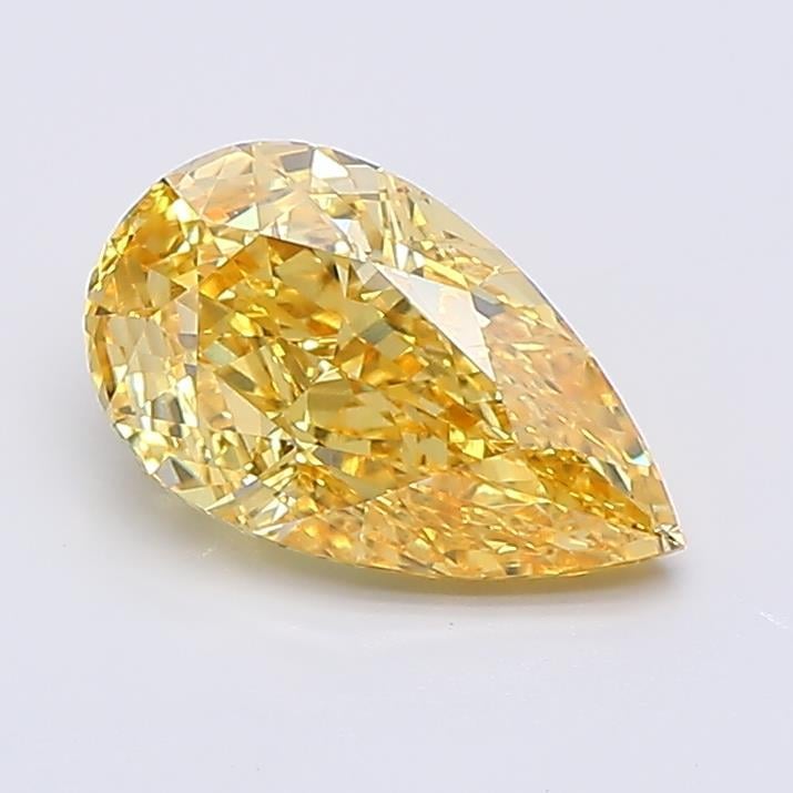 1.52 Ct. Fancy Vivid  Yellow Pear Lab Grown Diamond
